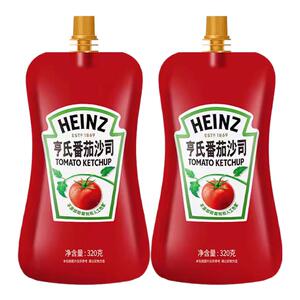 亨氏番茄沙司320g番茄酱家用早餐三明治意面汉堡薯条儿童蘸酱料