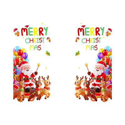 马年窗花福字静电贴纸2026新年卡通春节场景氛围布置玻璃门橱窗贴