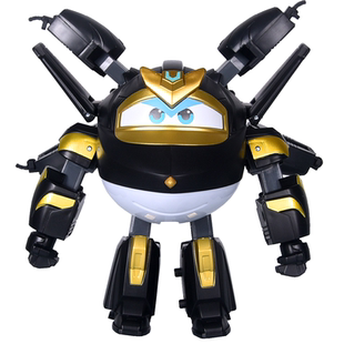 奥迪双钻超级飞侠正版黑金小子模型大号变形机器人机库玩具新品男