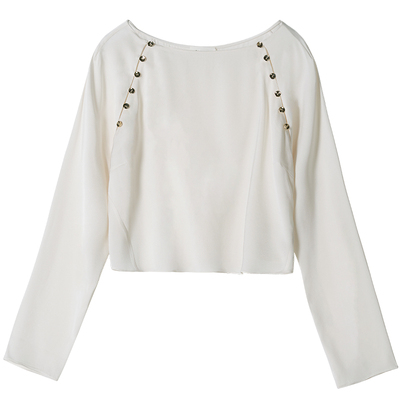 LILYSILK莉莉秀客纽扣装饰衬衫