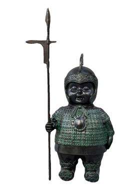 黄铜古代将军士兵武士摆件
