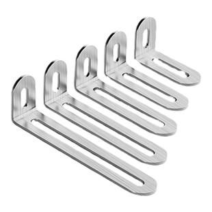 不锈钢长孔角码90度直角可调节活动支架一字直片家具连接件固定件