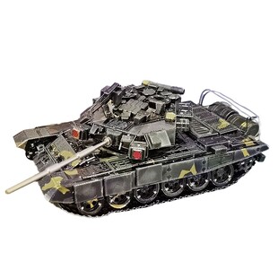 拼酷金属拼图DIY拼装模型3D立体T90坦克铁片军事重型手工摆件虎式
