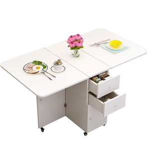 折叠餐桌可移动伸缩小户型家用厨房简易出租房吃饭多功能折叠桌子