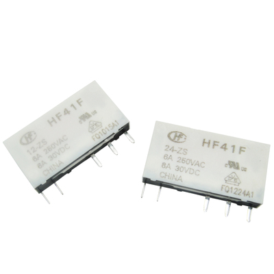 原装宏发继电器HF41F-24-ZS DC24V 60 5 12V 底座插座41F-1Z-C2-1