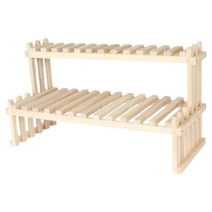 多肉小花架阳台植物摆放架绿萝架子简约多层置物架实木阶梯式支架