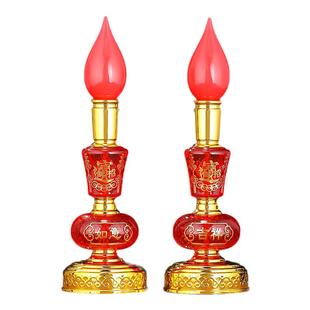 新款电子蜡烛灯双亮/三亮火烛供灯招财进宝供佛灯佛堂供佛长明灯