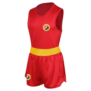 德古拉散打服儿童成人比赛服装男女武术拳击训练套装搏击背心短裤