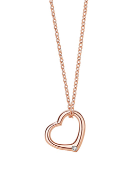 明星同款爱心项链吊坠纯银女百搭