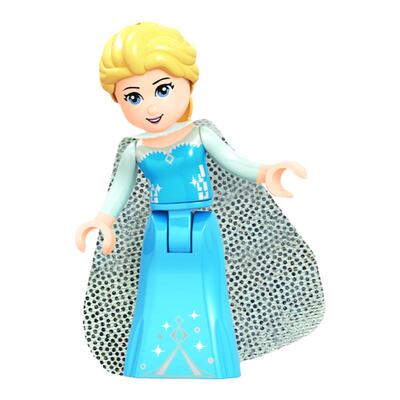 迪斯尼公主女孩子积木艾莎人仔