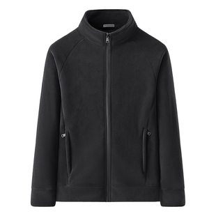 贵人鸟抓绒外套男款秋冬季2025年摇粒绒夹克男士加绒上衣爸爸秋装