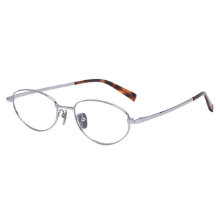 康视顿钛架银框猫眼可配度数轻盈百搭细框 眼镜架女士