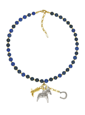 LAZYCIRCLES西部圆珠多吊坠项链