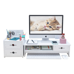 台式电脑显示器增高架桌面收纳书桌置物架屏幕底座垫加高架子支架