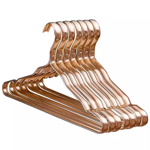 太空铝合金衣架家用挂衣无痕加厚加粗不锈钢衣挂高轻奢衣服撑子