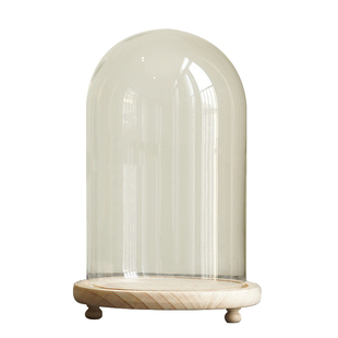 永生花玻璃罩透明展示盒人偶手办玫瑰花积木干花手摸防尘罩桌面摆