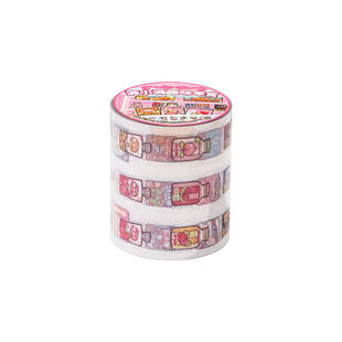 超市零食PET手帐胶带购物美食饮料贴纸ins彩色装饰小图案膜切可爱创意生鲜便当高颜值女孩儿童手账贴纸卷贴画