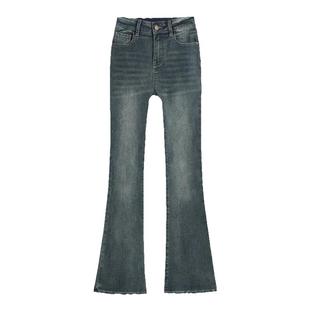 微喇牛仔裤女2025新款秋冬流行爆款小个子裤子加绒高腰显瘦喇叭裤