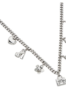 【折扣】MARC JACOBS/莫杰 NECKLACE 金属迷你图标项链首饰