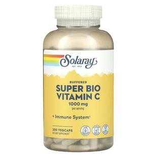 Solaray缓冲超级生物缓释VC片高浓度无糖维生素C免疫力