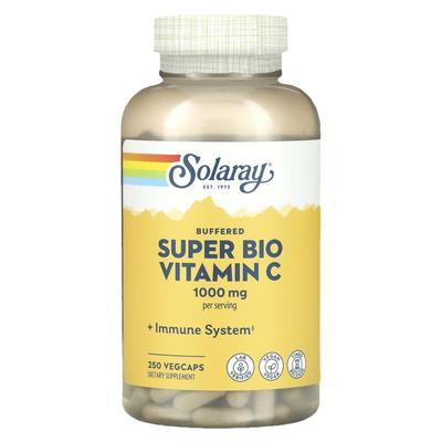 Solaray缓冲超级生物缓释VC片高浓度无糖维生素C免疫力