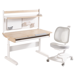 拉特丽儿童学习桌小学生书桌可升降桌子实木写字桌家用课桌椅套装
