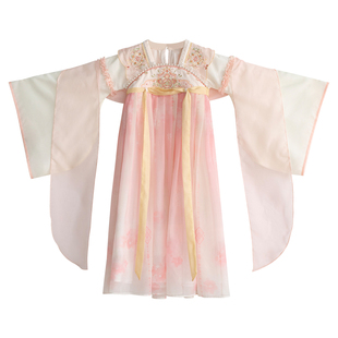 汉服女童2026春秋款儿童高端仙气国风公主连衣裙女孩中秋玉兔襦裙