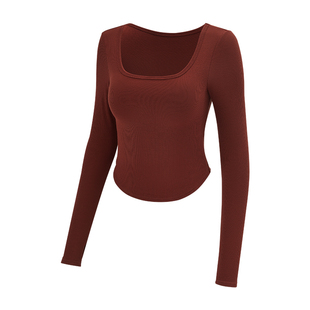 【羽织系列】gigt极吉美利奴羊毛瑜伽长袖女新年普拉提运动健身服