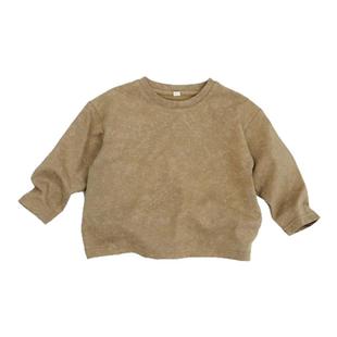 拉波米春秋季新款韩版男女童复古百搭卫衣长袖T恤儿童长袖打底衫