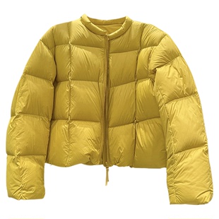 90白鸭绒泡芙羽绒服女2025冬季新款小个子保暖显瘦短款面包服外套