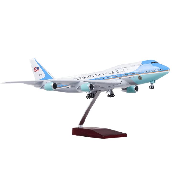 空军一号飞机模型仿真客机带轮子