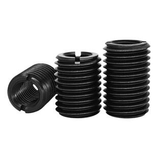 一字槽牙套变径螺纹转换修复45号钢螺母热处理加硬发黑内外牙螺套