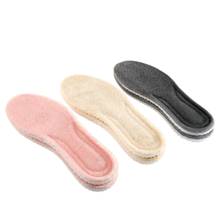 秋冬季保暖加绒鞋垫女款加厚舒适运动防寒男士防臭羊毛毛绒踩屎感