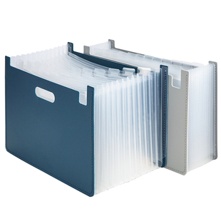 得力a4风琴包多层学生用试卷夹可立式桌面大容量收纳神器整理盒资料袋高中生放卷子插页手提书立多功能文件夹