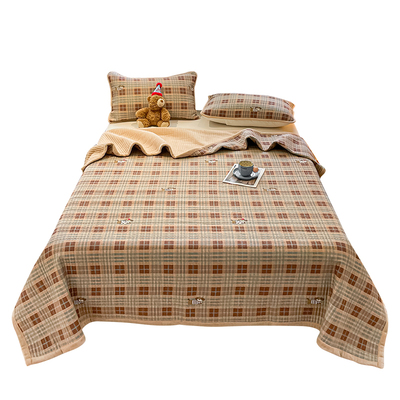 品牌纯棉牛奶绒床盖2025新款四季