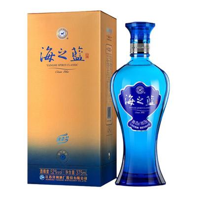 洋河海之蓝52度375ml单瓶白酒