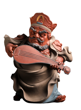 张明贵大师作品陶瓷四大天王摆件