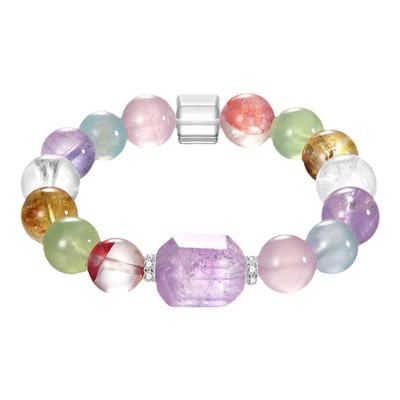 Zeroline随形刻面多彩女水晶手链