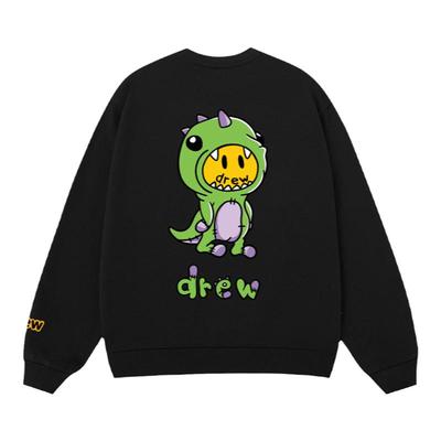 drewbee休闲宽松保暖加绒打底长袖上衣硬挺美式圆领卫衣男情侣款