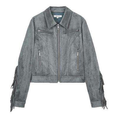 MOUSSY 2025春季新新品复古港风流苏短款夹克外套女028ISX30-1811