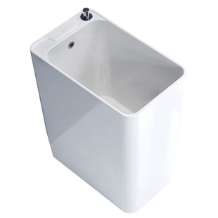 2025年新款家用加高深洗拖把池卫生间阳台拖布池窄长型陶瓷地拖池