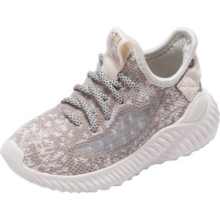 牧童童鞋50元2双女童春季鞋网面透气飞织男孩跑步鞋儿童女运动鞋