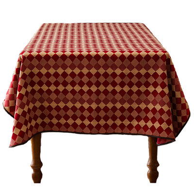 桌布餐桌布红色长方形