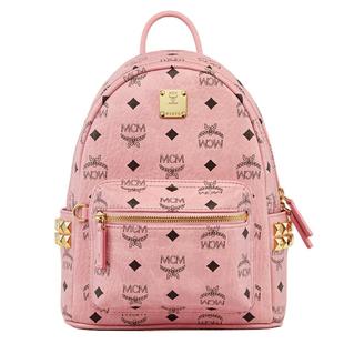 [送女友]【新年礼物】MCM STARK迷你桃花粉双肩通勤背包书包
