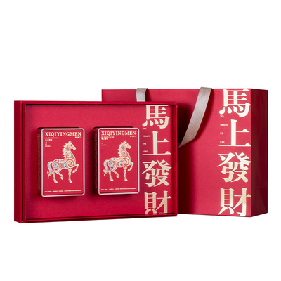 3马上发财2026春节礼盒装桐木关正山小种武夷红茶浓香型茶叶300g