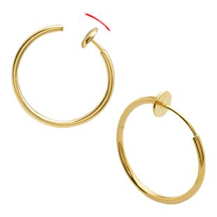 diy饰品配件 日本进口贵和kiwa铜镀金优雅无耳洞圆圈耳夹5型号