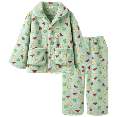 珊瑚绒情侣睡衣秋冬款加厚家居服