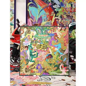 Cici《快活》客厅沙发背景墙落地装饰画小众艺术玄关卧室床头挂画