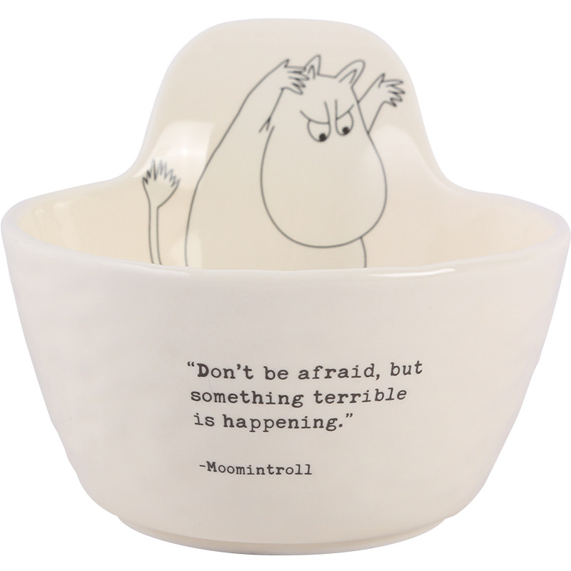 moomin姆明赵露思直播同款手柄碗陶瓷沙拉碗漂亮的饭碗儿童甜品碗