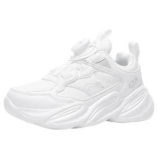 贵人鸟男童鞋小白鞋老爹2025新款白色加绒棉鞋冬鞋儿童女童运动鞋